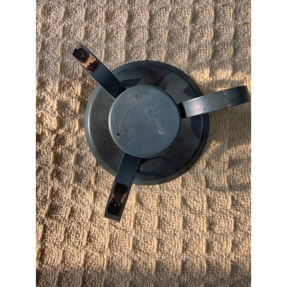 Vintage Enesco 1988 Country Goose Ceramic with Metal Warming Stand